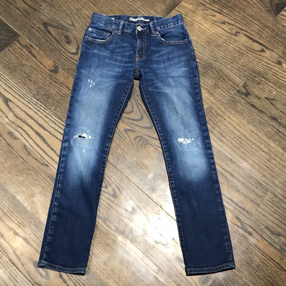 Gap boys skinny distressed jeans 12